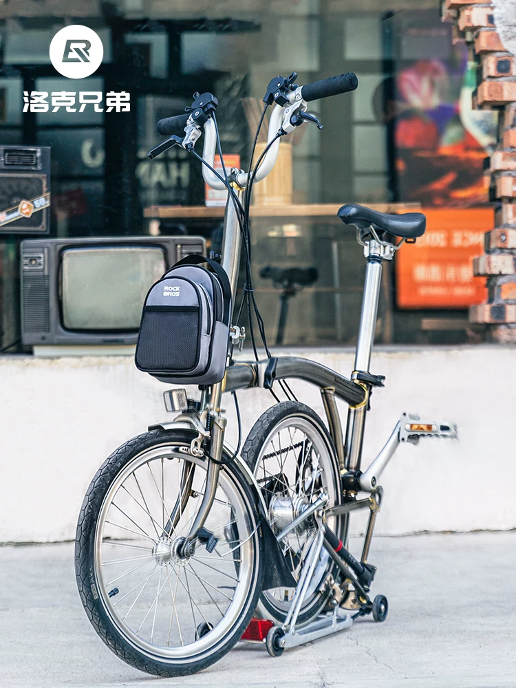Túi đựng xe đạp gấp Rock Brothers, túi vải nhỏ, túi trước xe đạp, phụ kiện đựng đồ trên tay lái xe đạp