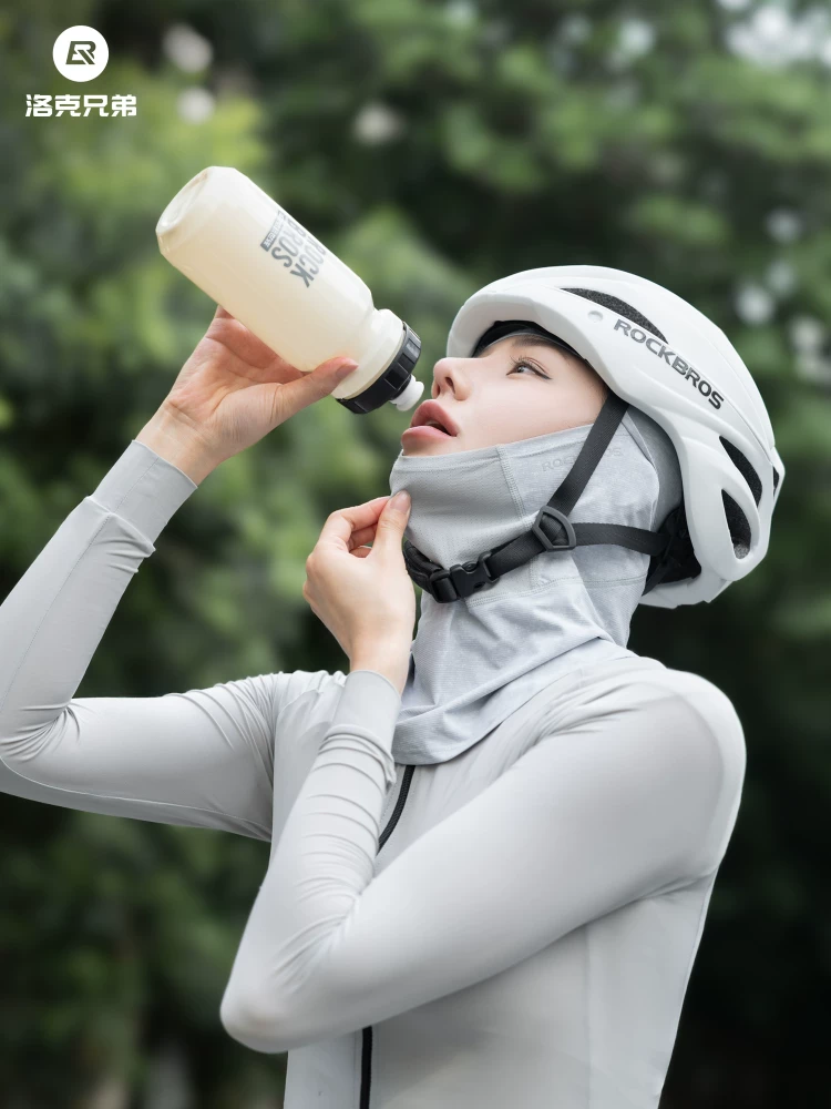 Khăn che mặt mùa hè bằng vải lụa đá Rock Brothers dành cho nam và nữ, chống nắng khi đi xe đạp, che kín mặt