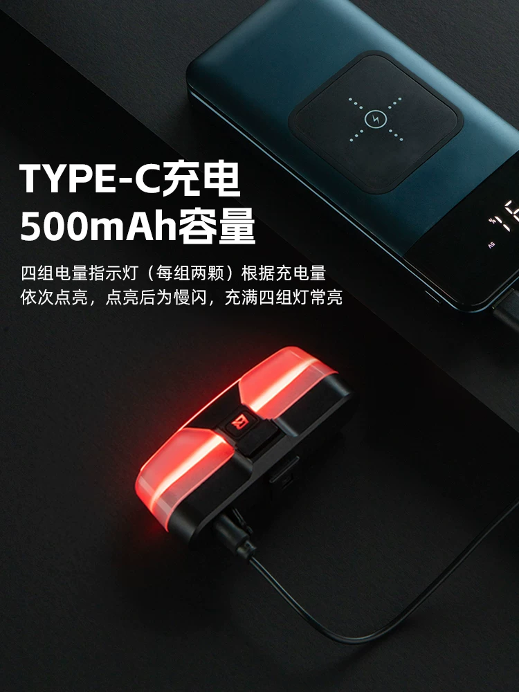 Đèn hậu xe đạp Rock Brothers cảm biến ánh sáng thông minh điều khiển từ xa đèn báo rẽ đèn phanh xe đạp đường núi đèn đi đêm