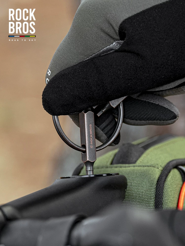 Rock Brothers Sky Road Series Công cụ sửa chữa móc khóa hình lục giác Sửa chữa xe đạp đường núi Cờ lê chữ thập di động