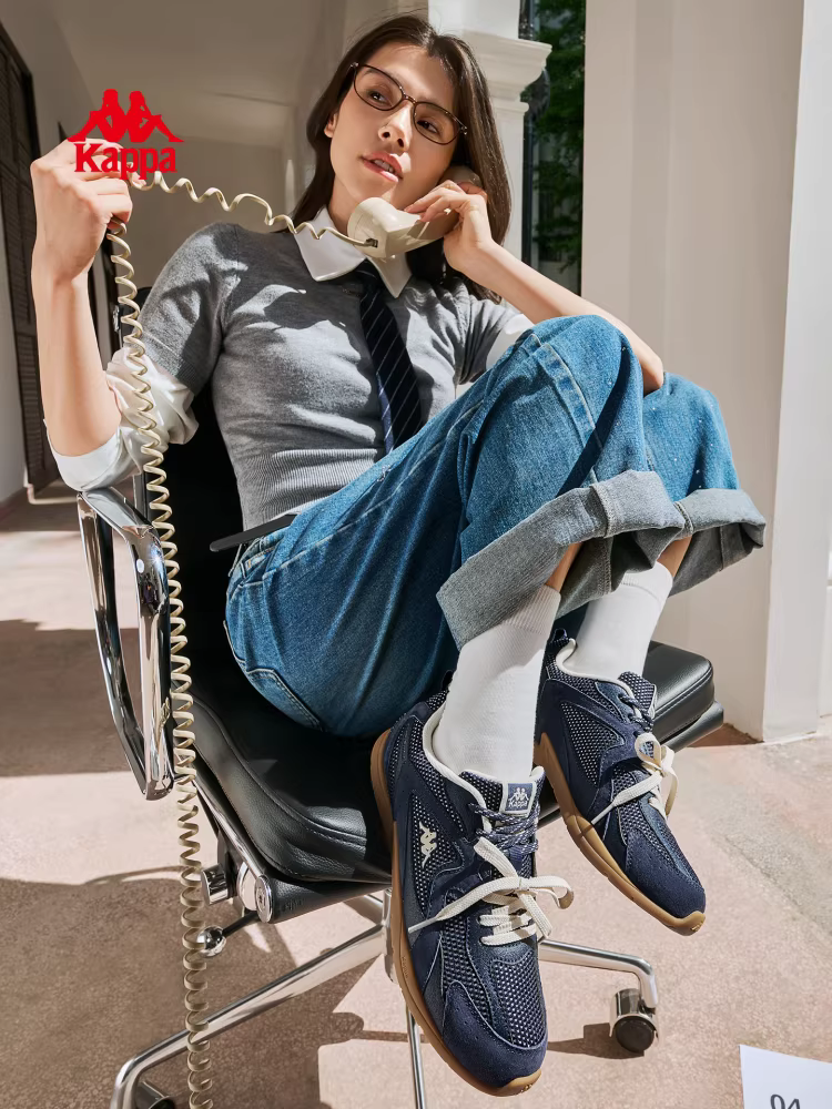 Giày thể thao lưới thoáng khí Kappa dành cho nữ mùa đông 2025, kiểu dáng thấp, đế mỏng, giày tập luyện, giày chạy bộ thường ngày