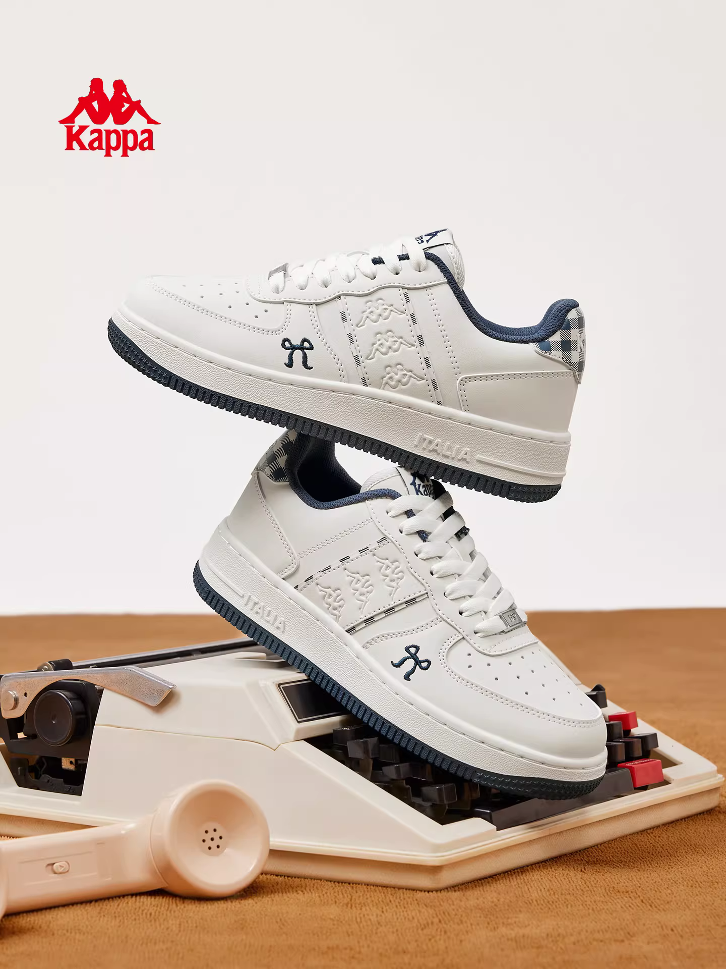 Giày thể thao đế dày Kappa dành cho nữ mùa đông 2025 kiểu dáng mới thời thượng giày trắng phong cách giản dị giày thể thao hợp xu hướng