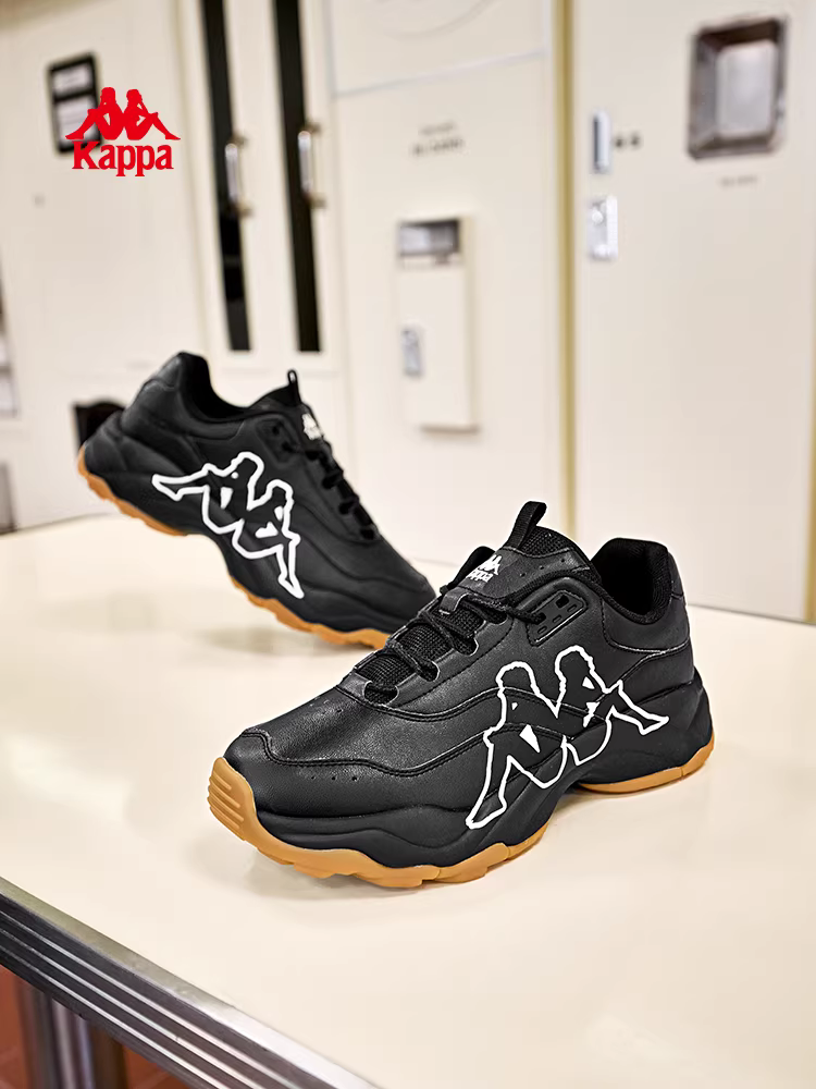 Giày thể thao nam nữ Kappa 2025 kiểu đôi mùa đông mới đế dày tăng chiều cao phong cách retro giày bố dành cho nữ