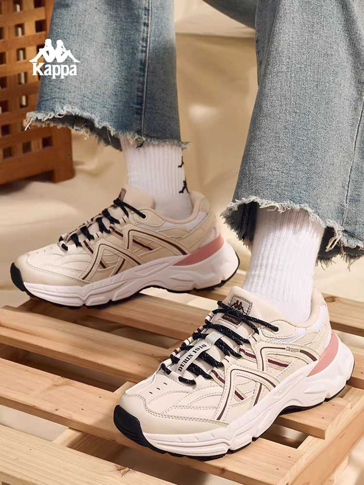 Giày thể thao nữ Kappa kiểu bố, giày nữ mùa đông 2025 mới, giày thể thao đa năng, giày thấp cổ đế dày