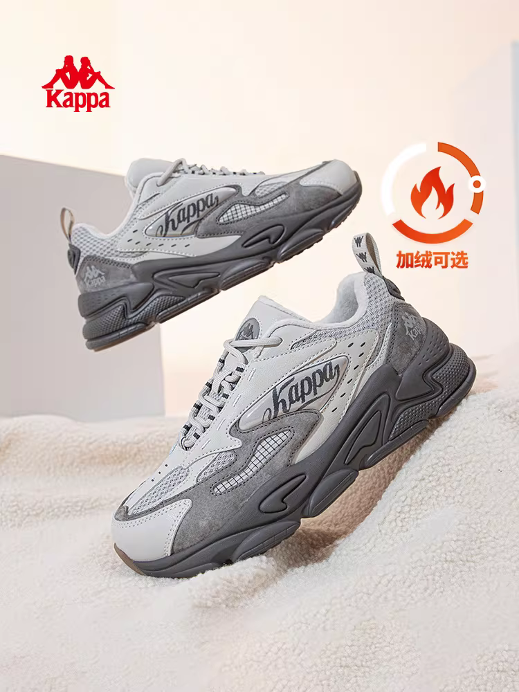 [Giảm giá đặc biệt] Giày nam Kappa có lót lông cừu, giày bố đế dày mùa đông 2025