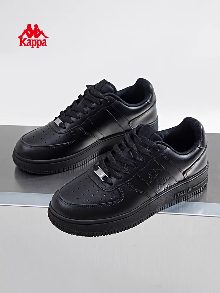 Giày thể thao nam Kappa màu đen, giày đôi nam nữ màu trắng, giày thể thao mùa đông mới 2025, giày thể thao thường ngày