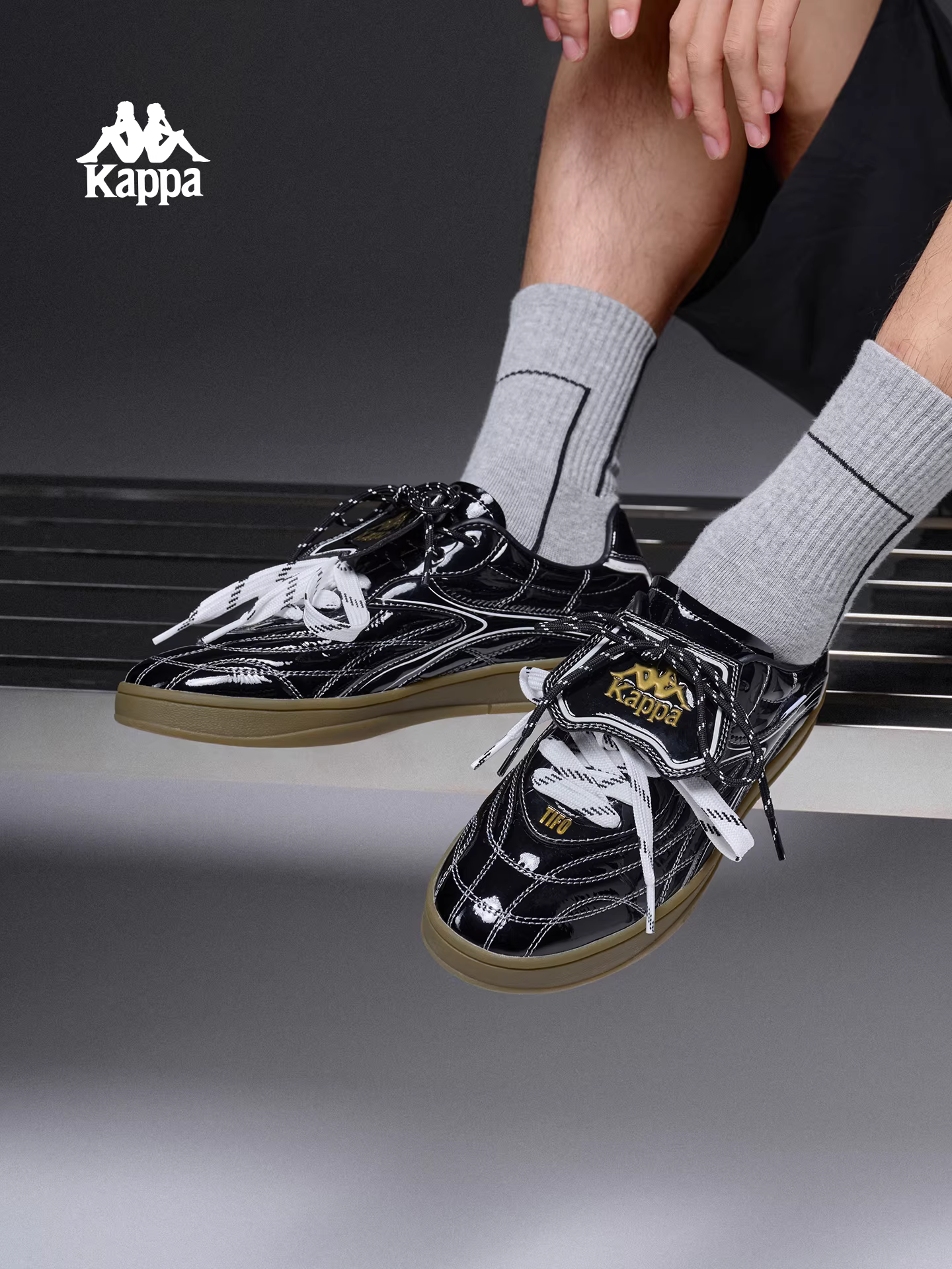 Giày thể thao nam Kappa màu đen, giày tập luyện mùa đông 2025, kiểu retro mới, đế mềm, giày thể thao cổ thấp, thời trang, giày thường ngày
