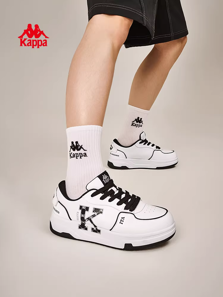Giày thể thao đế dày Kappa dành cho nam mùa đông 2025, kiểu dáng mới thời thượng, đa năng, màu trắng, nhẹ, phong cách retro.