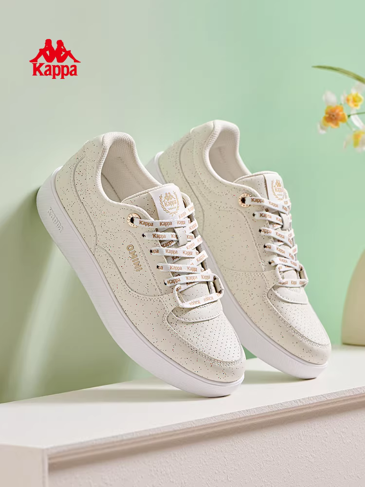 Giày thể thao nữ Kappa mùa đông 2025 kiểu dáng mới thời thượng màu trắng retro đa năng phong cách thanh lịch