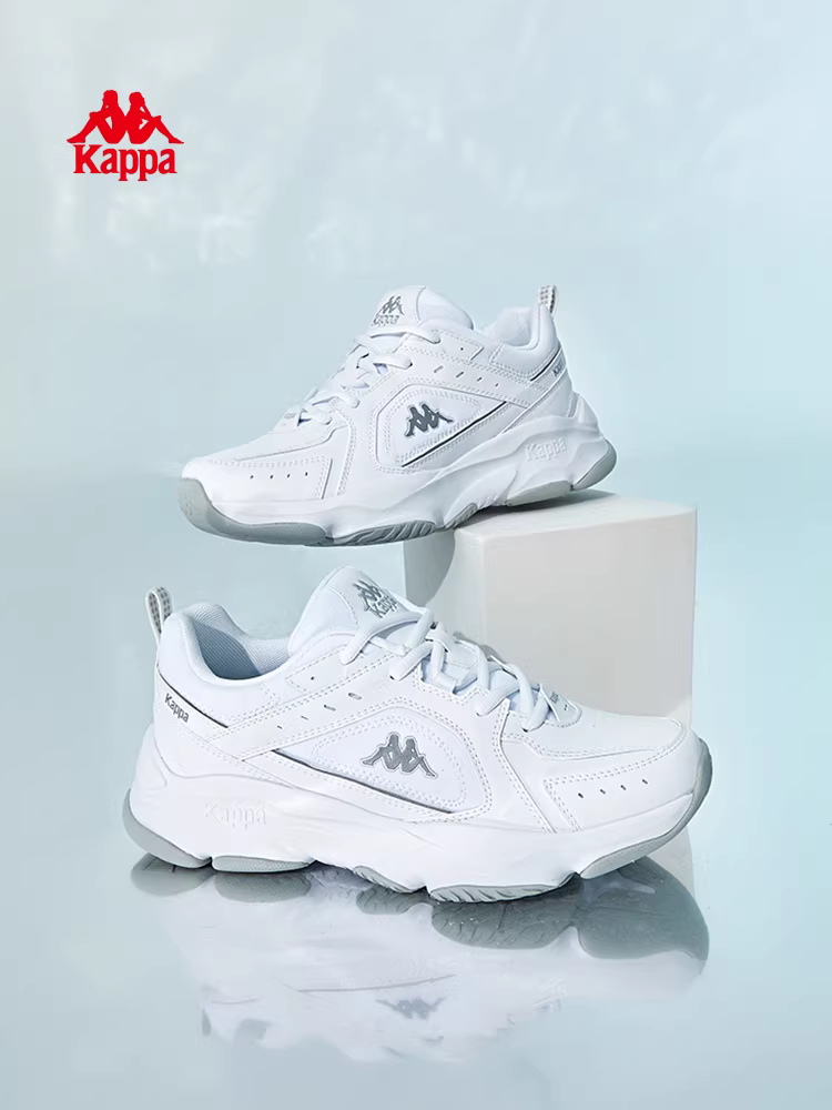 Giày thể thao nữ Kappa màu trắng mùa đông 2025 đế dày đa năng kiểu bố giày thể thao nhẹ đế mềm