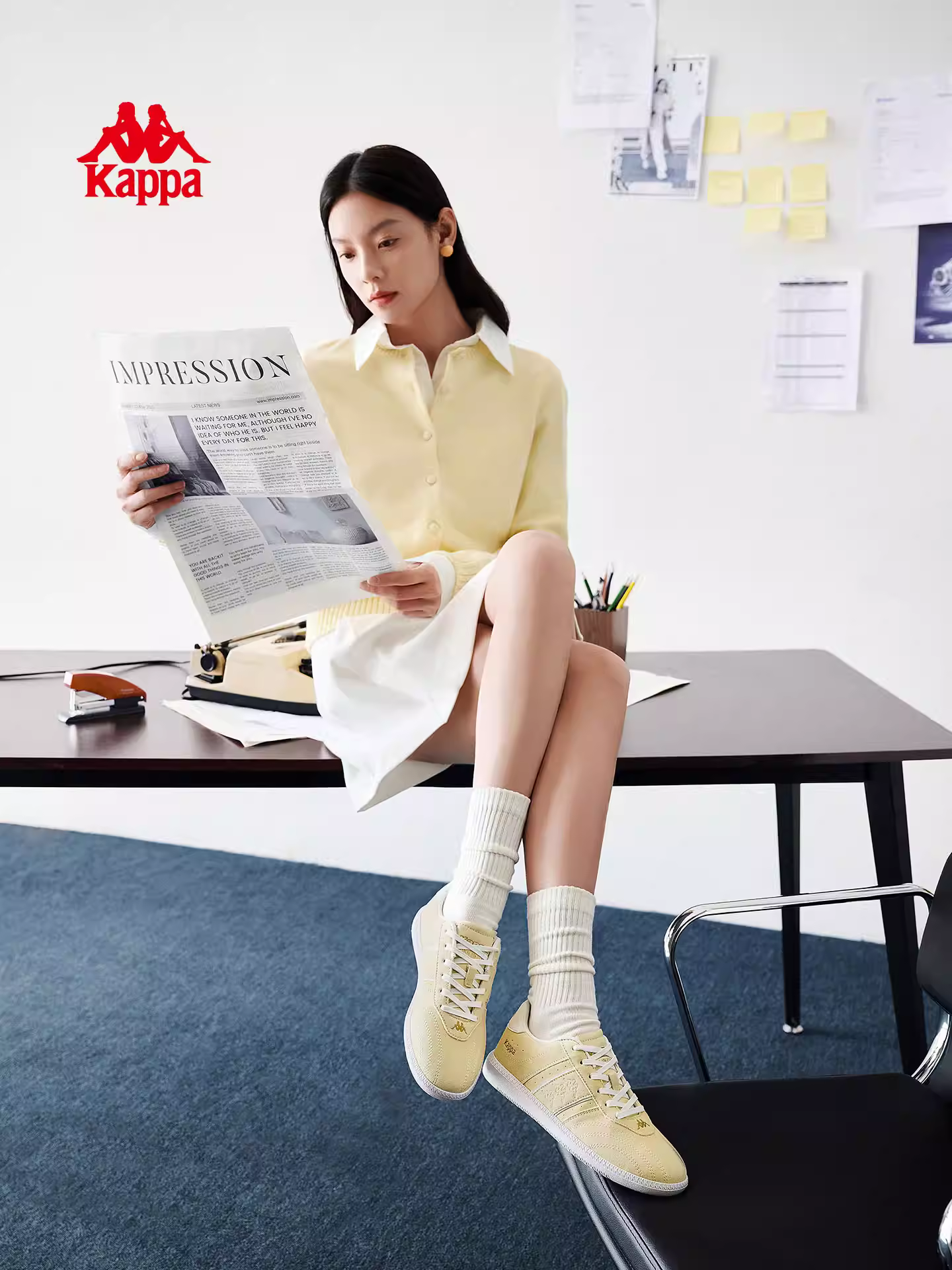 Giày tập luyện đế mềm Kappa nữ mùa đông 2025 mới, kiểu dáng phổ biến, đa năng, giày thể thao cổ điển, giày chạy bộ