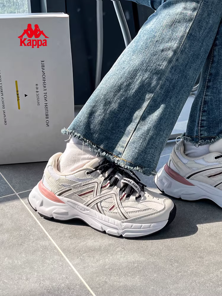 Giày bố nữ Kappa mùa đông 2025 mới đế dày tăng chiều cao giày thể thao đa năng nhẹ nhàng