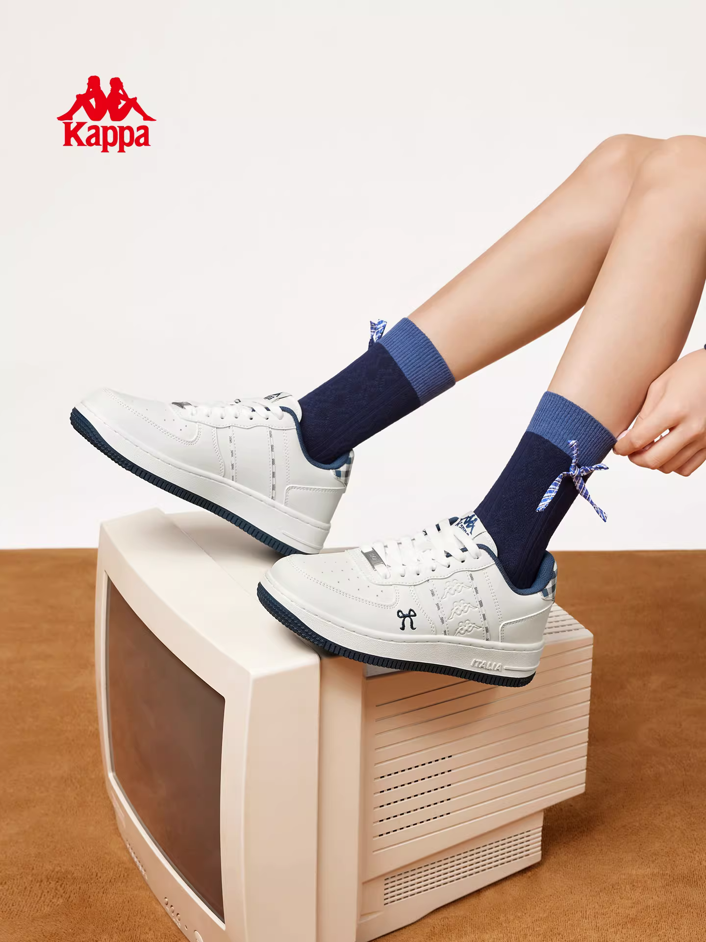 Giày thể thao đế dày Kappa dành cho nữ mùa đông 2025 kiểu dáng mới thời thượng giày trắng phong cách giản dị giày thể thao hợp xu hướng
