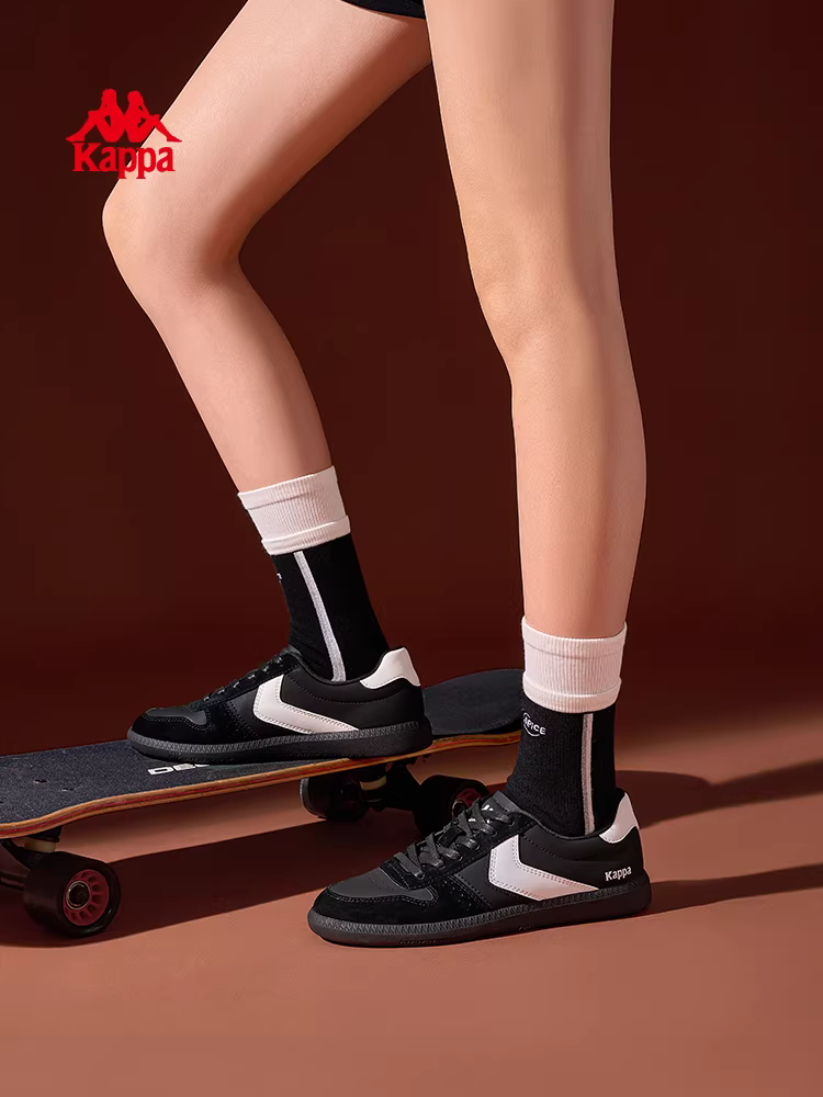 Giày nữ Kappa kiểu retro, giày tập luyện Đức, mùa đông 2025, giày thể thao đế mềm, nhẹ, cổ thấp, phong cách thường ngày