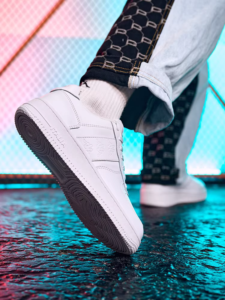 Giày thể thao nam Kappa màu đen, giày thể thao nam mùa đông 2025, giày thể thao nam nữ phối màu trắng