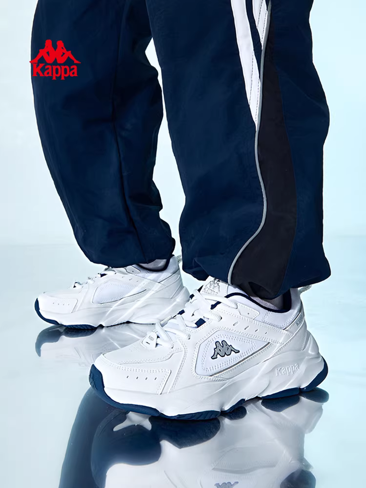 Giày thể thao nam Kappa mùa đông 2025 đế dày kiểu retro màu trắng thời trang đa năng phong cách bố