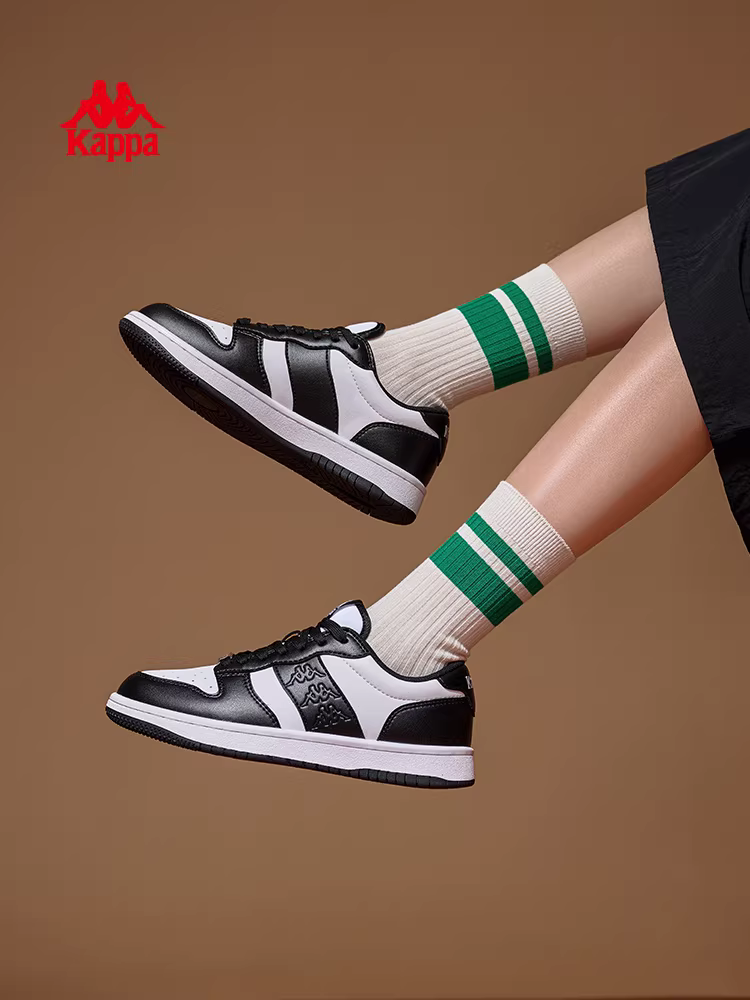 Giày thể thao nữ Kappa kiểu retro, thiết kế mới mùa đông 2025, giày casual cổ thấp, miệng giày nông, đế mềm.