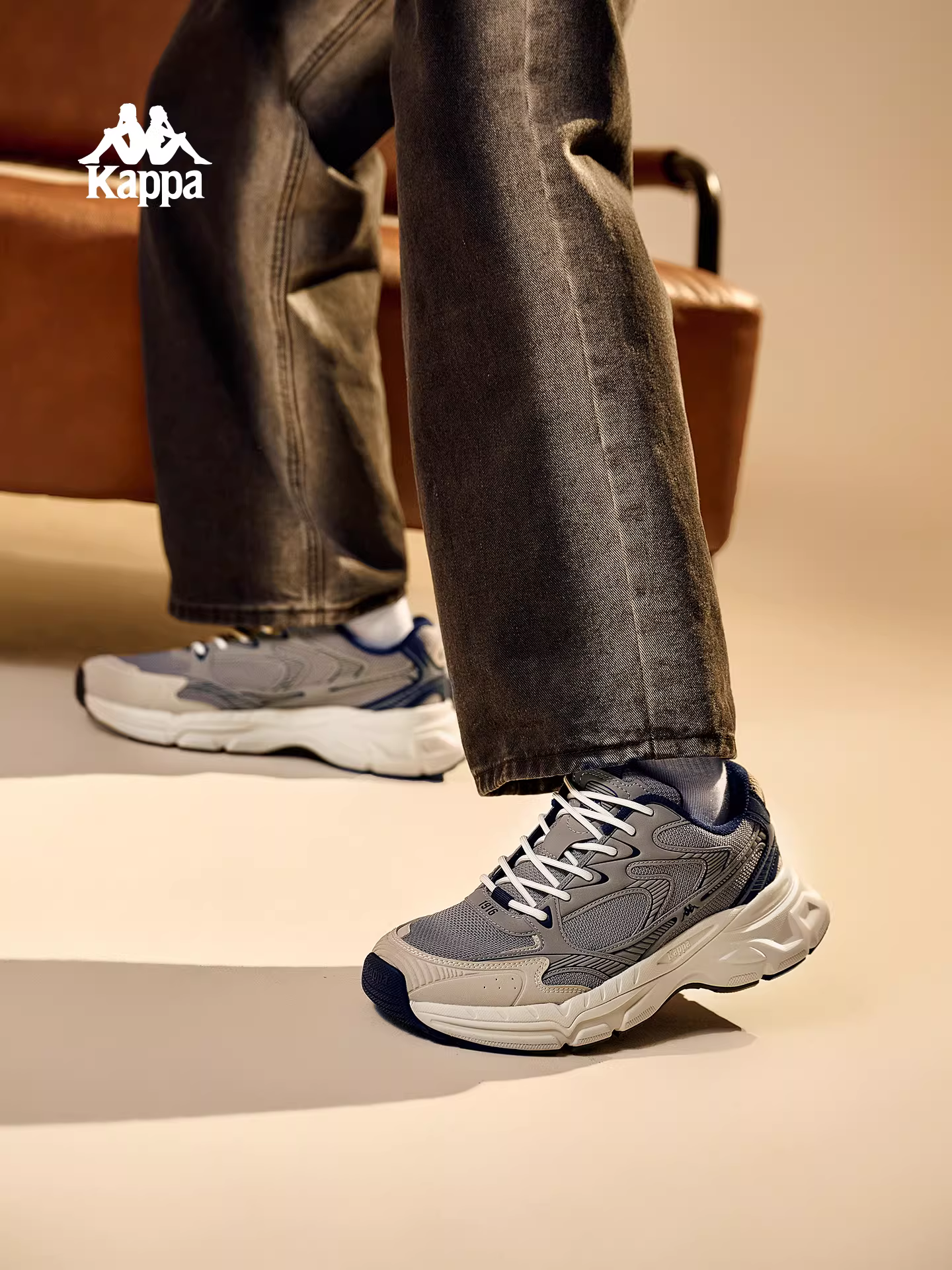 Giày thể thao nữ Kappa mùa đông 2025 kiểu dáng cổ điển, đế dày, đa năng, phong cách retro.