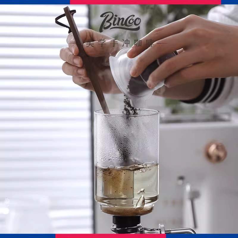 Cốc lọc cà phê bằng gỗ óc chó đen Bincoo, bình pha cà phê kiểu siphon, que khuấy sáng tạo, cốc thông minh gia dụng, thìa khuấy cà phê pha thủ công