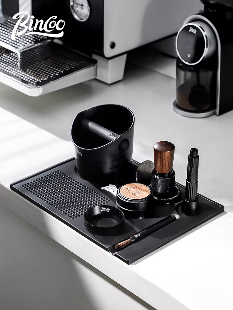 Bộ dụng cụ pha cà phê đa năng Bincoo, thảm đập bột cà phê, thảm quầy bar, thảm silicon chống trượt cho tay cầm máy pha cà phê