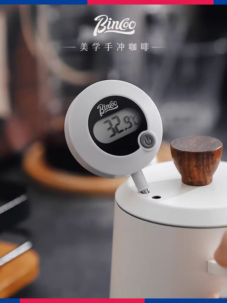 Nhiệt kế kỹ thuật số cà phê Bincoo, nhiệt kế cà phê pha thủ công, nhiệt kế espresso, loại đầu dò, màn hình kỹ thuật số, phụ kiện cà phê
