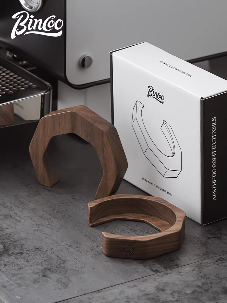 Bincoo e61 series máy pha cà phê đầu pha cà phê gỗ óc chó vòng chống bỏng gỗ nguyên khối tấm chắn nhiệt phụ kiện thiết bị pha cà phê