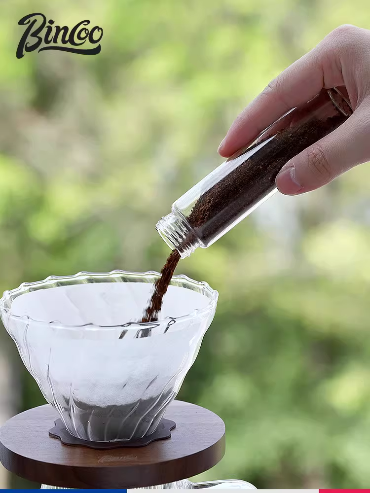 Giá để trưng bày cà phê hạt Bincoo, lọ đựng trong suốt có van xả một chiều, chai đựng di động, chai giữ mùi thơm
