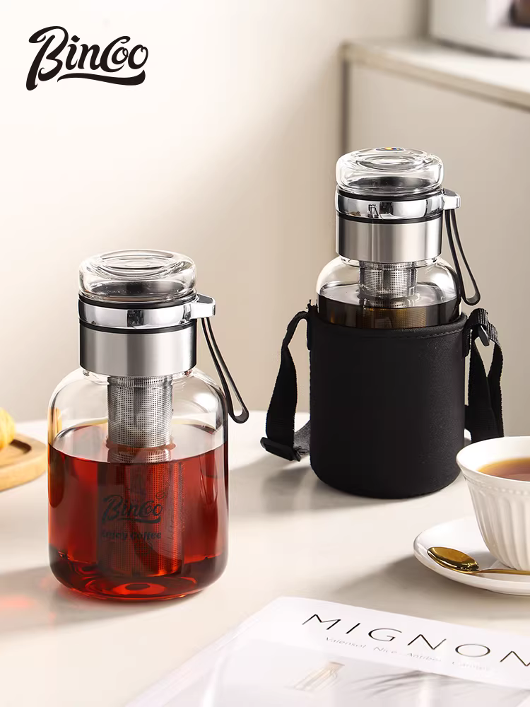 Bình pha cà phê lạnh bằng kính Bincoo, bình pha cà phê lạnh gia dụng nhỏ, bình pha cà phê bằng thép không gỉ, bình pha cà phê lạnh mùa hè