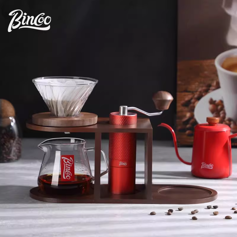 Bộ ấm pha cà phê thủ công Bincoo, máy pha cà phê xay tay, giá để đồ quay tay, bộ ấm pha cà phê thủ công hoàn chỉnh