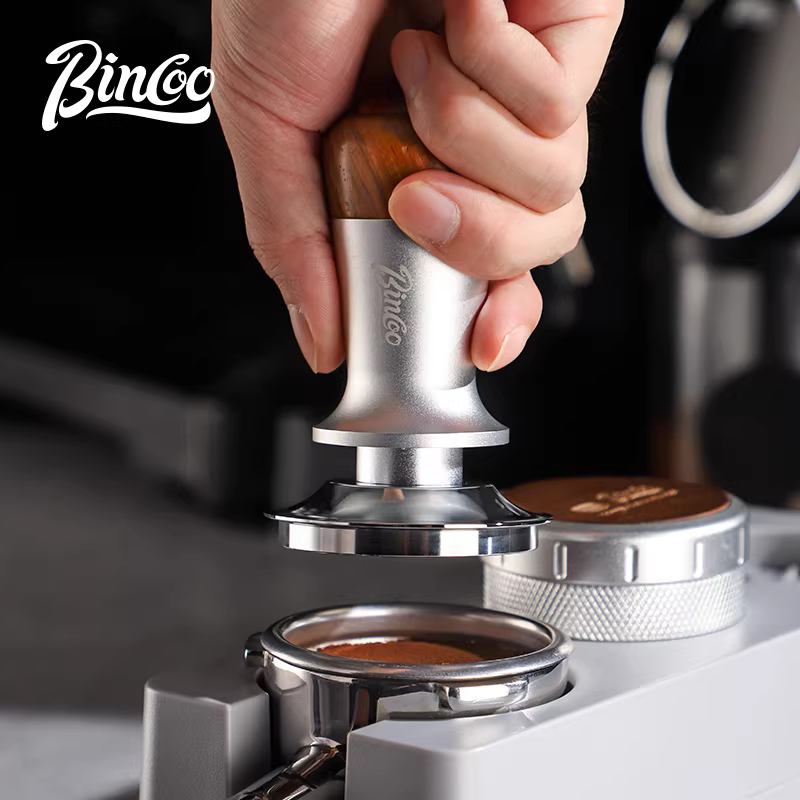 Dụng cụ nén cà phê Bincoo, lực nén không đổi, thép không gỉ, búa nén, máy pha cà phê espresso, dụng cụ nén đàn hồi 51/58mm