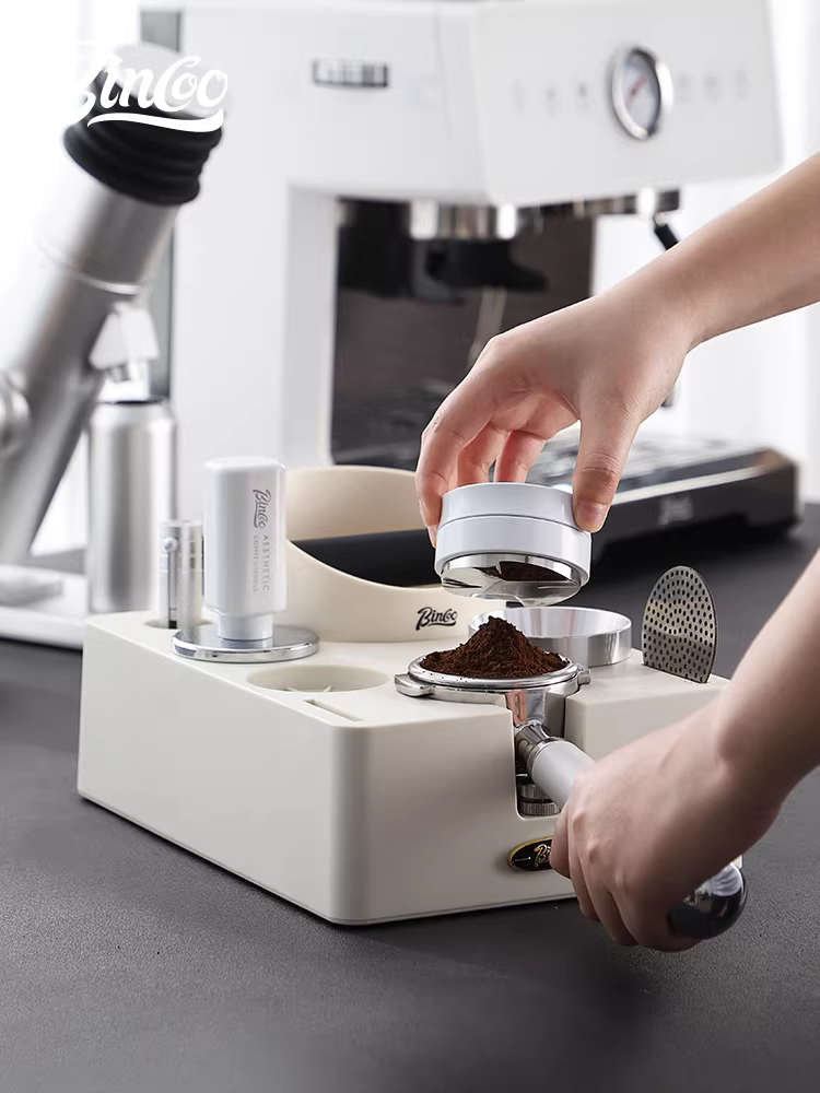 Bộ dụng cụ đa năng Bincoo: đế ép cà phê kiểu Ý, dụng cụ phân phối bột cà phê, hộp đựng dụng cụ pha cà phê
