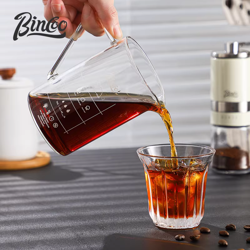 Bộ lọc cà phê thông minh Bincoo, cốc lọc cà phê thủ công, ấm pha cà phê kiểu nhỏ giọt, bộ lọc cà phê bằng thủy tinh ngâm