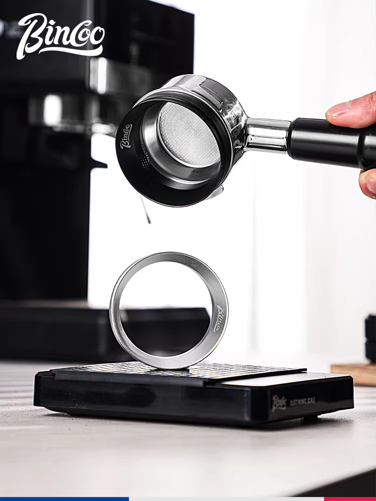 Vòng thu bụi từ tính Bincoo dành cho máy pha cà phê espresso, phù hợp với tay cầm 51/58mm, chống bắn bột.