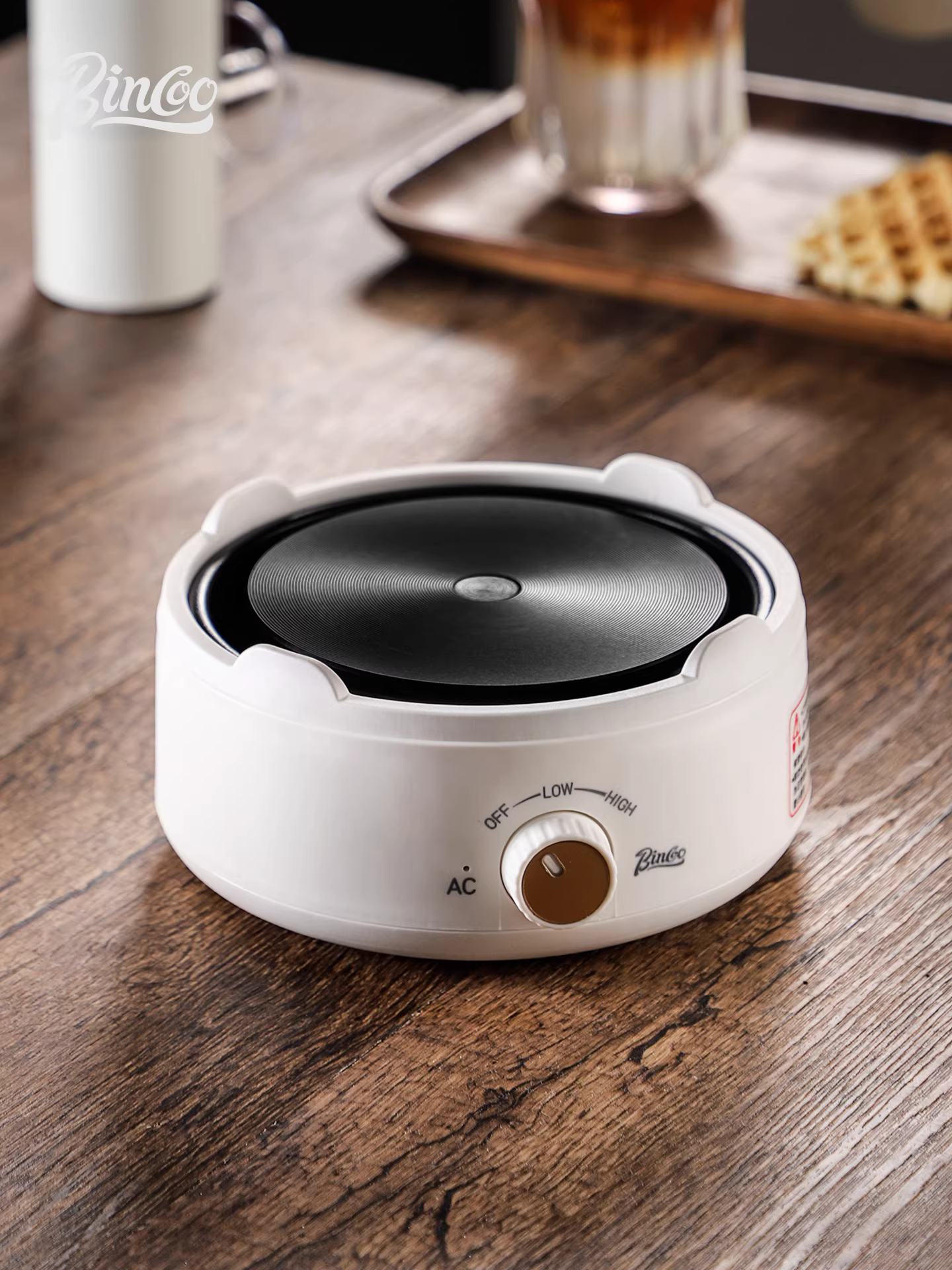 Bếp điện gốm sứ đa năng Bincoo Moka pot, bếp điện đa chức năng để pha cà phê, đế bếp điện nhỏ kiểu Ý