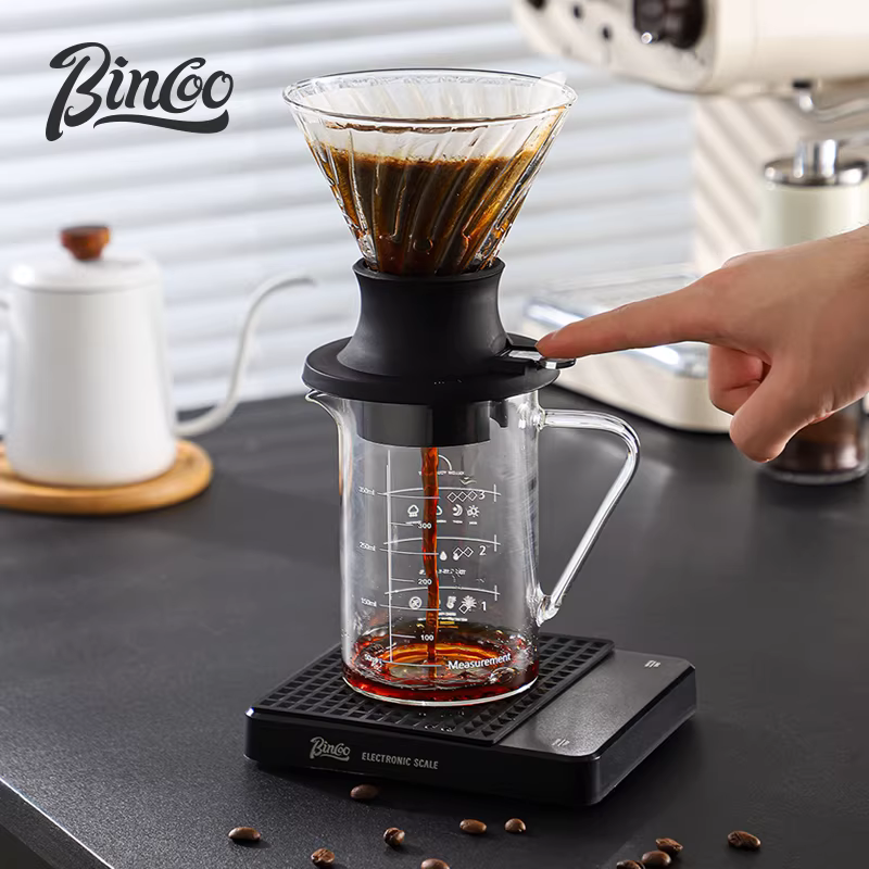 Bộ lọc cà phê thông minh Bincoo, cốc lọc cà phê thủ công, ấm pha cà phê kiểu nhỏ giọt, bộ lọc cà phê bằng thủy tinh ngâm