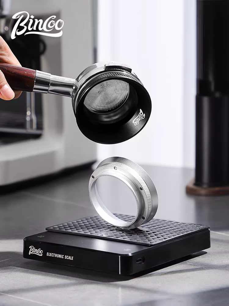 Vòng thu bột cà phê từ tính Bincoo, tay cầm máy pha cà phê, vòng chống bột bay, 6 nam châm, 51/58mm, vòng phân phối bột