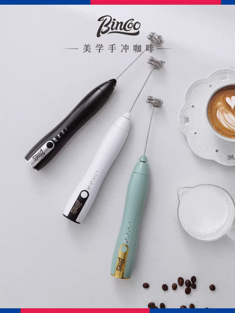 Máy đánh bọt sữa Bincoo, máy đánh bọt sữa điện gia dụng, máy trộn sữa, máy đánh bọt cà phê, máy đánh bọt cầm tay