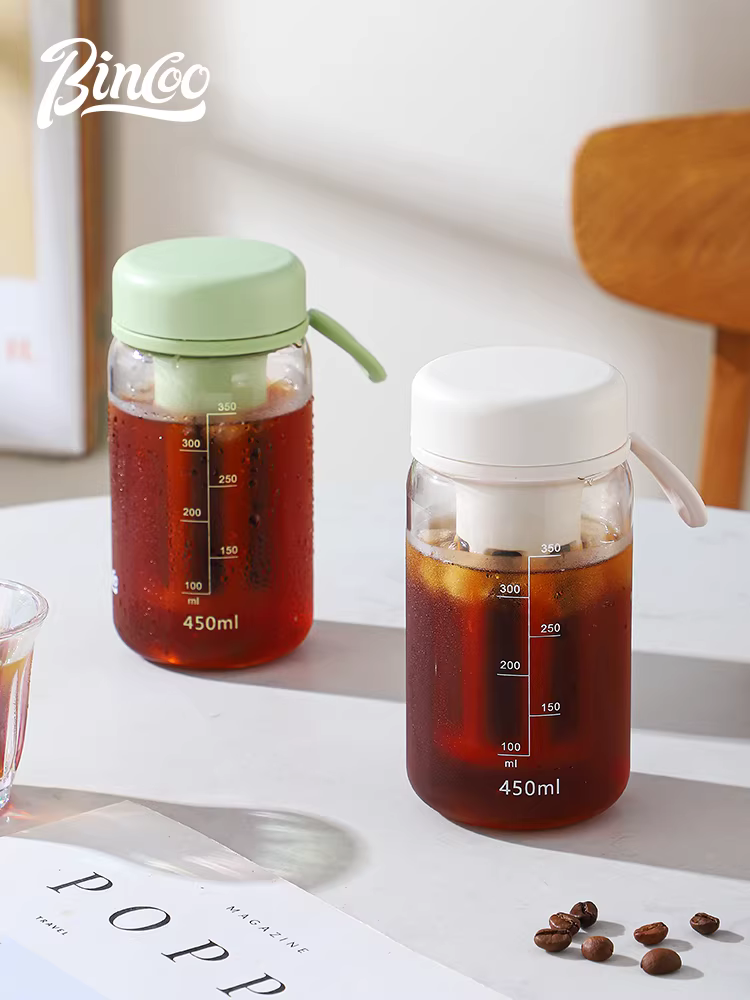 Cốc pha cà phê lạnh Bincoo, bình pha cà phê lạnh dung tích lớn dùng cho gia đình, bình pha trà lạnh, bình pha cà phê lạnh, bình lọc đá, cốc nước di động.