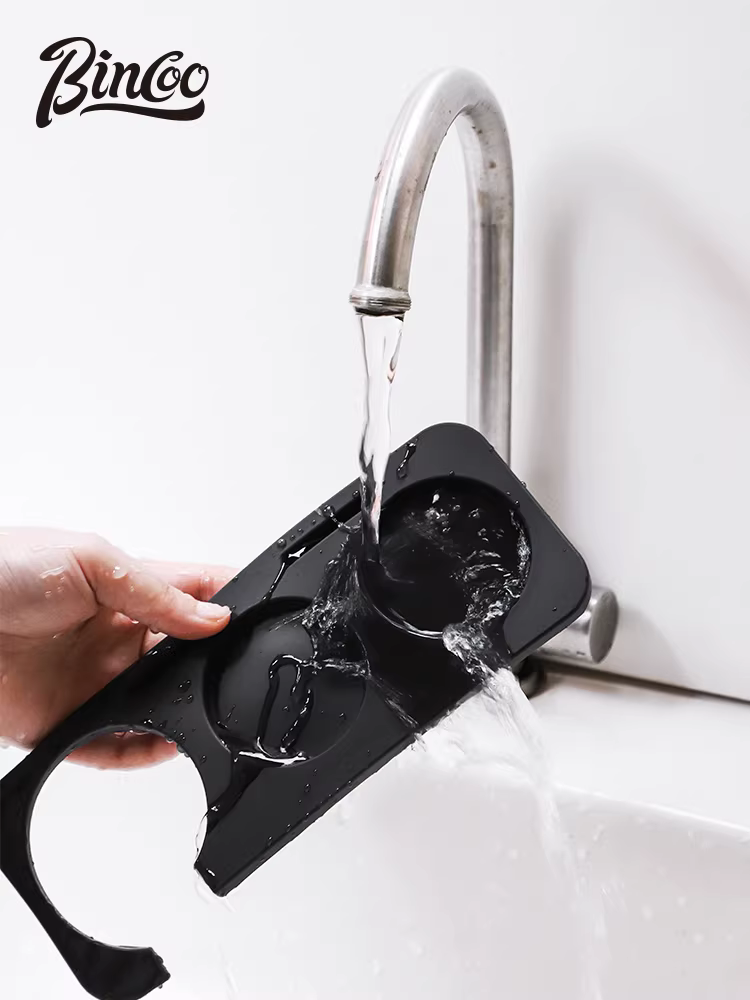 Bộ dụng cụ nén cà phê bằng gỗ óc chó Bincoo gồm đế và bộ phân phối, bộ ba món dành cho máy pha cà phê 51/58mm