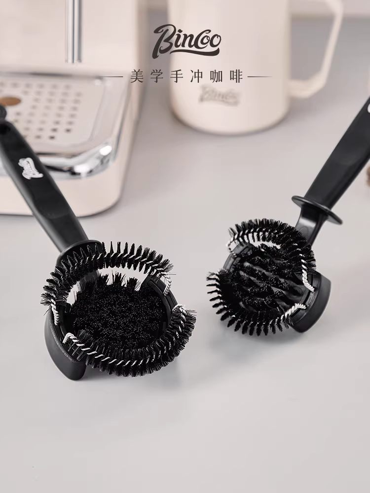 Bàn chải vệ sinh đầu pha cà phê Bincoo, bàn chải đặc biệt kiểu Ý 58MM, bàn chải vệ sinh đầu tròn có thể tháo rời