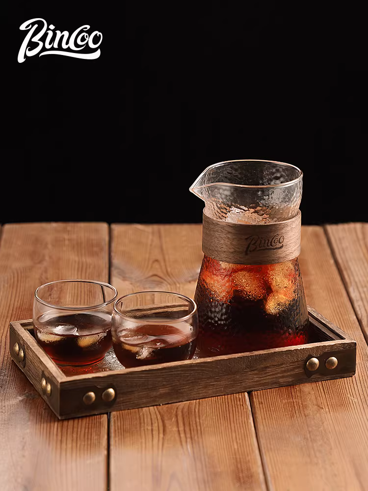 Bộ dụng cụ pha cà phê Bincoo kiểu Nhật, pha cà phê thủ công, ấm pha cà phê bằng thủy tinh, cốc chia sẻ cà phê kiểu nhỏ giọt