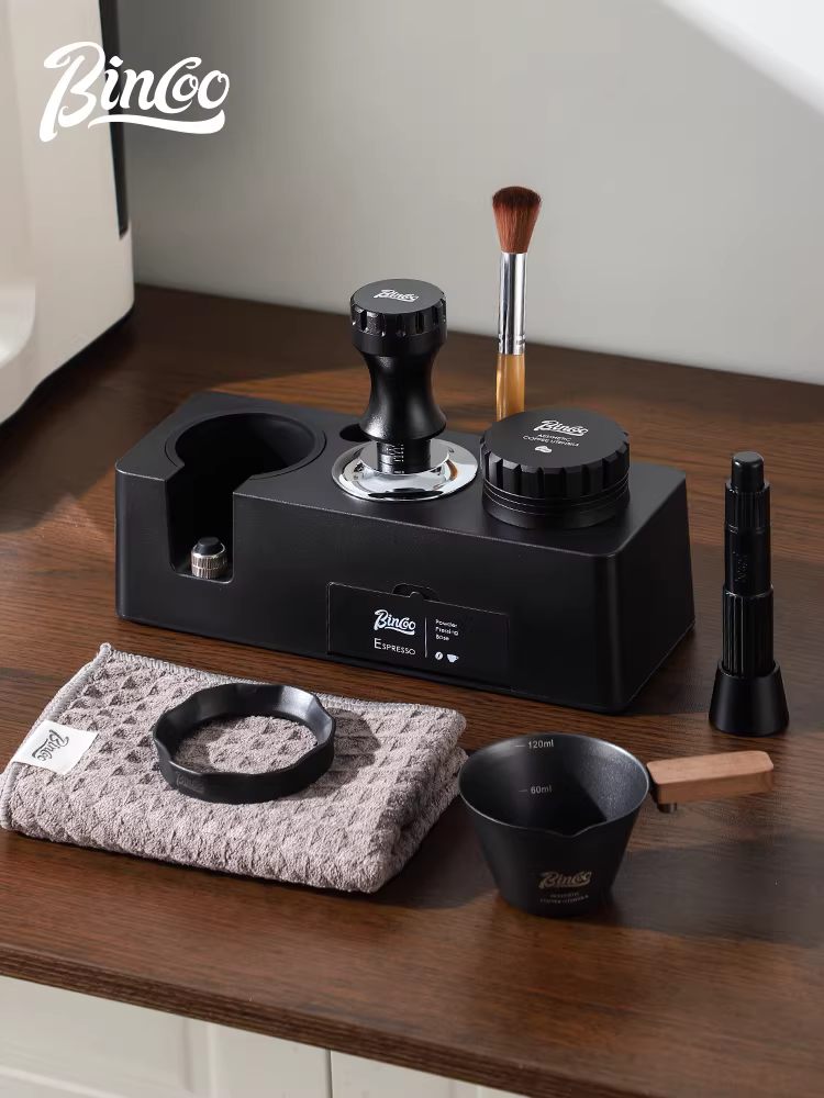 Bộ dụng cụ nén cà phê Bincoo 51mm/58mm, bao gồm dụng cụ nén và dụng cụ phân phối, dùng được cho nhiều loại máy pha cà phê espresso.