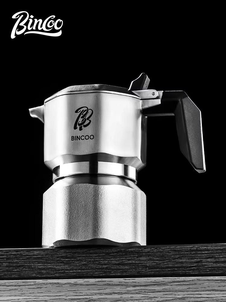 Bộ pha cà phê nhỏ gọn Bincoo316 Moka pot, 3 van, di động, pha cà phê espresso thủ công