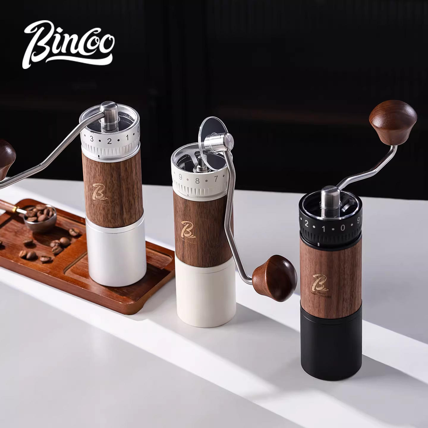 Máy xay cà phê thủ công Bincoo bảy sao 46mm, máy xay cà phê espresso, lõi thép, máy xay tay, điều chỉnh bên ngoài, pha cà phê thủ công