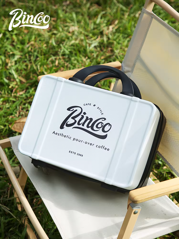 Bộ pha cà phê Bincoo du lịch ngoài trời, ấm pha cà phê moka hai van, thiết bị pha cà phê cắm trại, bộ pha cà phê di động đầy đủ