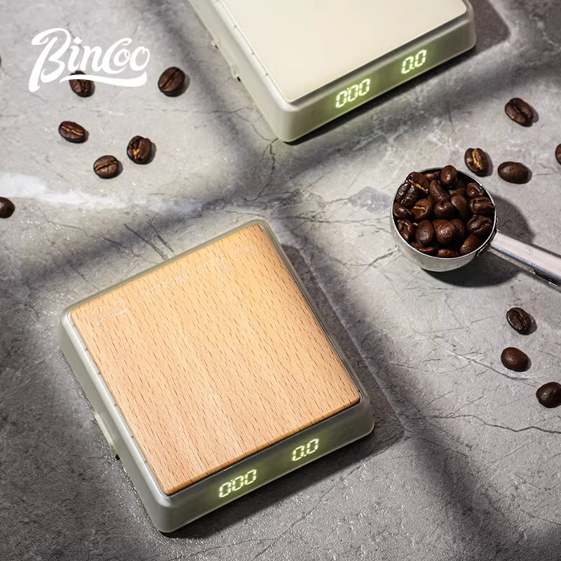 Cân điện tử cà phê Bincoo, cân thông minh nhỏ gọn đặc biệt dành cho hạt cà phê pha thủ công của Ý, cân hẹn giờ tự động