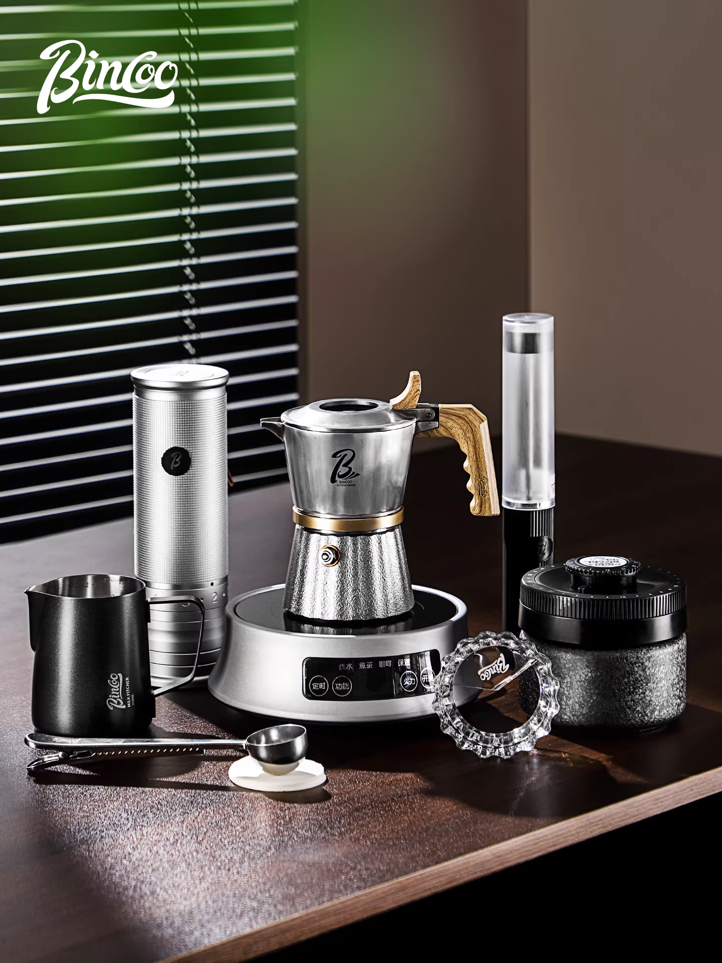 Bình pha cà phê Moka Bincoo ba van, van kép, thép không gỉ 316, máy pha cà phê gia đình kiểu Ý, máy pha espresso nhỏ gọn