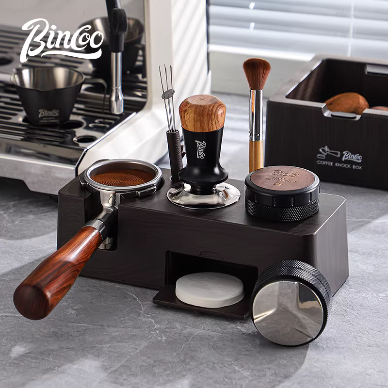 Bộ dụng cụ nén cà phê Bincoo, lực nén không đổi, bộ ba món, đế máy pha cà phê, bộ phân phối 51/58mm, bộ đầy đủ