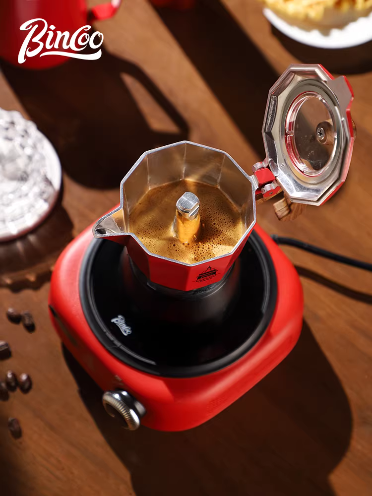 Bộ pha cà phê bằng tay Bincoo, kiểu moka pot hai van, dùng tại nhà, pha cà phê espresso.