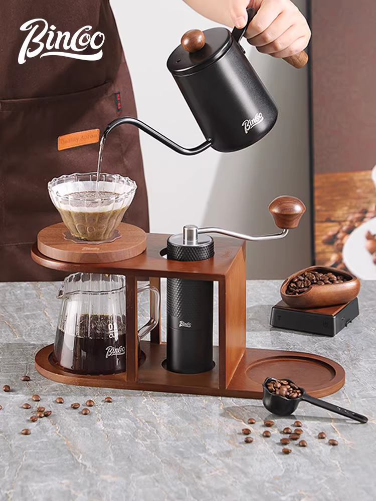 Bộ ấm pha cà phê thủ công bincoo máy xay cà phê cầm tay máy pha cà phê quay tay giá đỡ dụng cụ pha cà phê thủ công giá để đồ pha cà phê thủ công